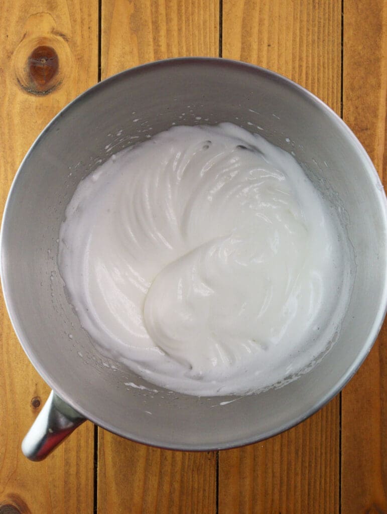 How to beat the egg whites for the batter.